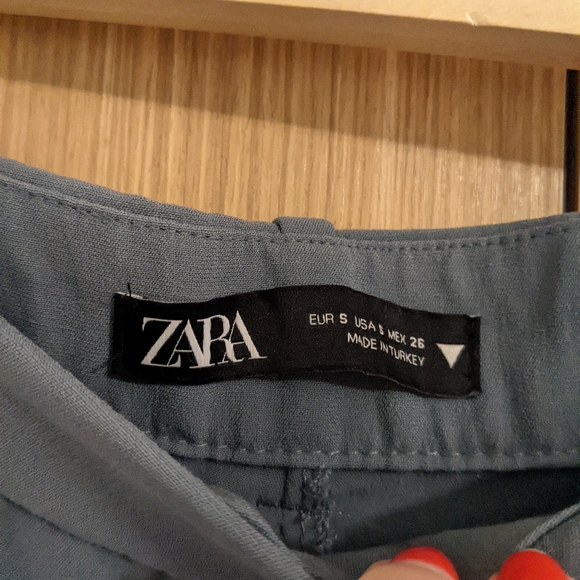 Zara/High Waist Straight Leg Trousers Sz S - Picture 4 of 7